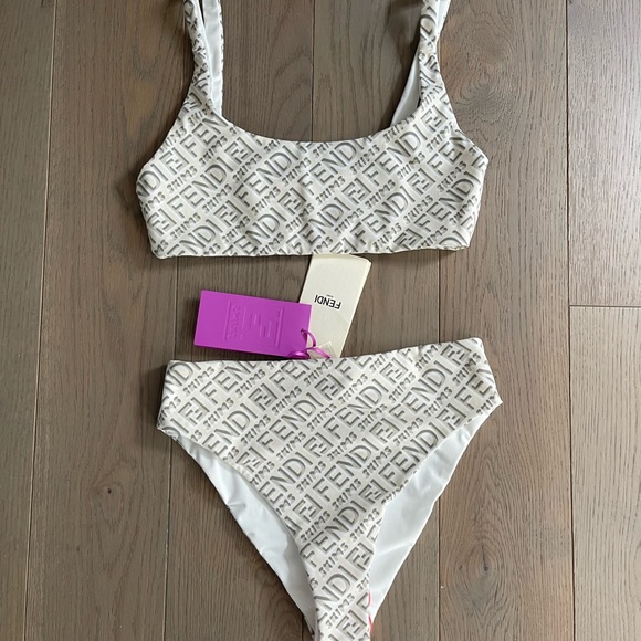 Fendi Other - NWT Fendi Skims Swim Suit Top and Bottom White